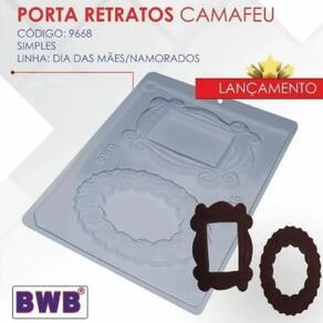 2 Formas De Acetato Chocolate Porta Retrato Moldura Bwb 9668