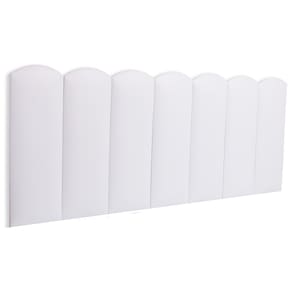 Cabeceira Casal Estofada  Kit 7 Placas  Nuvem - Courino Branco