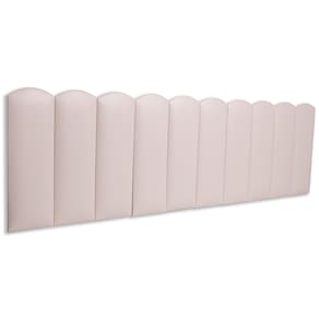 Cabeceira King Estofada Kit 10 Placas Nuvem - Courino Marfim / Off White