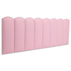 Cabeceira Queen Estofada Kit 8 Placas Nuvem - Courino Rosa