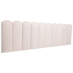 Cabeceira King Estofada Kit 10 Placas Nuvem - Suede Creme / Off White