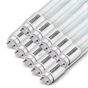 10 Lâmpadas Tubo Led T8 20,5W 120Cm G13 Taschibra Luz 3000K