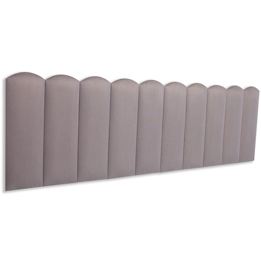 Cabeceira King Estofada Kit 10 Placas Nuvem - Suede Cinza