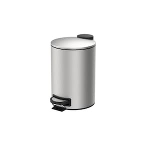 Lixeira C/ Pedal e Balde 3L Aço Inoxidável Escovado Linha Spin Brinox