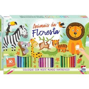 Meu Incrível Livro Kit Brilhante Colorir Animais Da Floresta