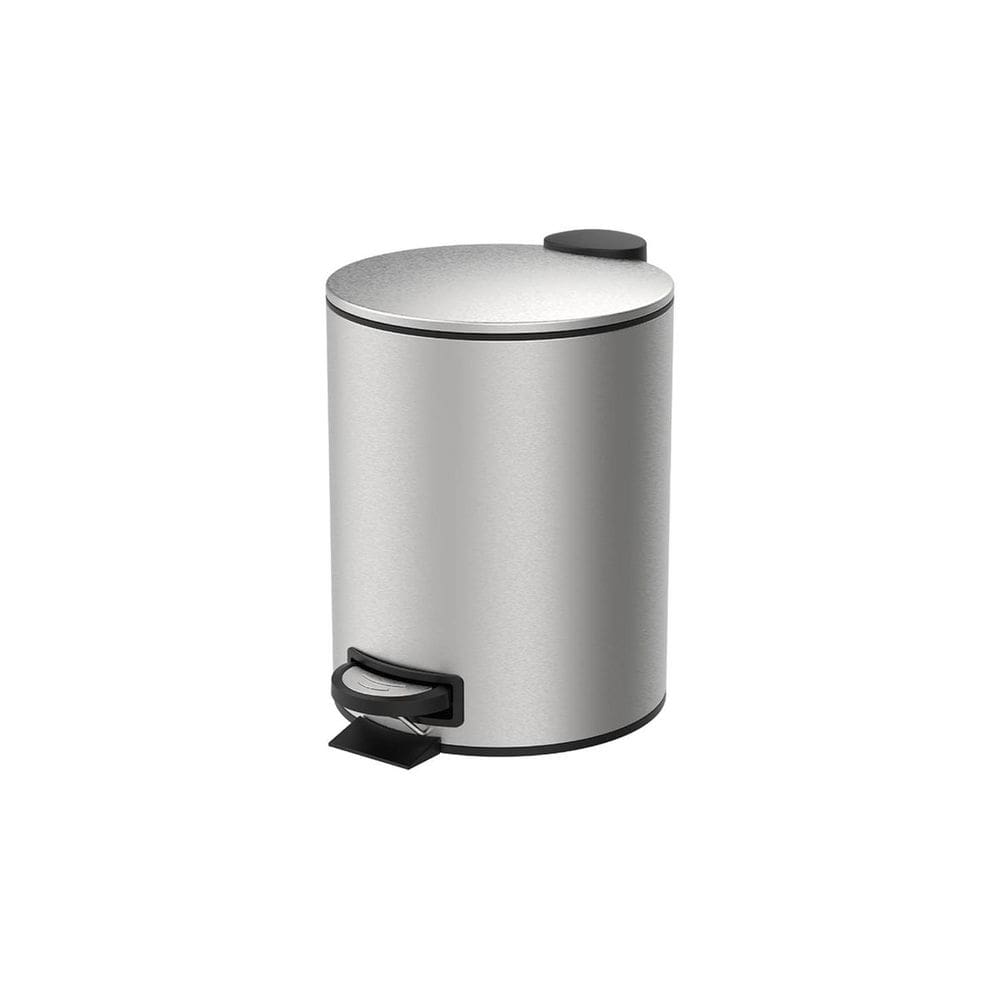 Lixeira C/ Pedal e Balde 5L Aço Inoxidável Escovado Linha Spin Brinox