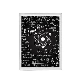 Quadro Decorativo Física Átomo Equação 45X34Cm Vidro Branca