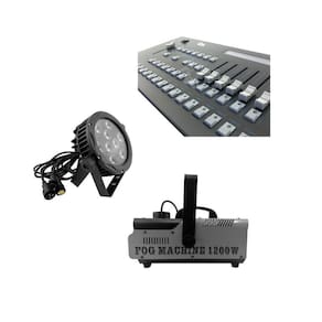 Kit 02 Par Led Slim + Mesa Controladora + Maquina De Fumaça