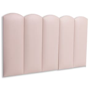 Cabeceira Solteiro Estofada Kit 5 Placas Nuvem - Courino Marfim / Off White