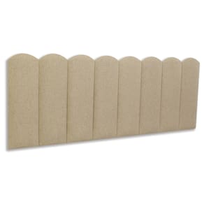 Cabeceira Queen Estofada Kit 8 Placas Nuvem - Linho Bege