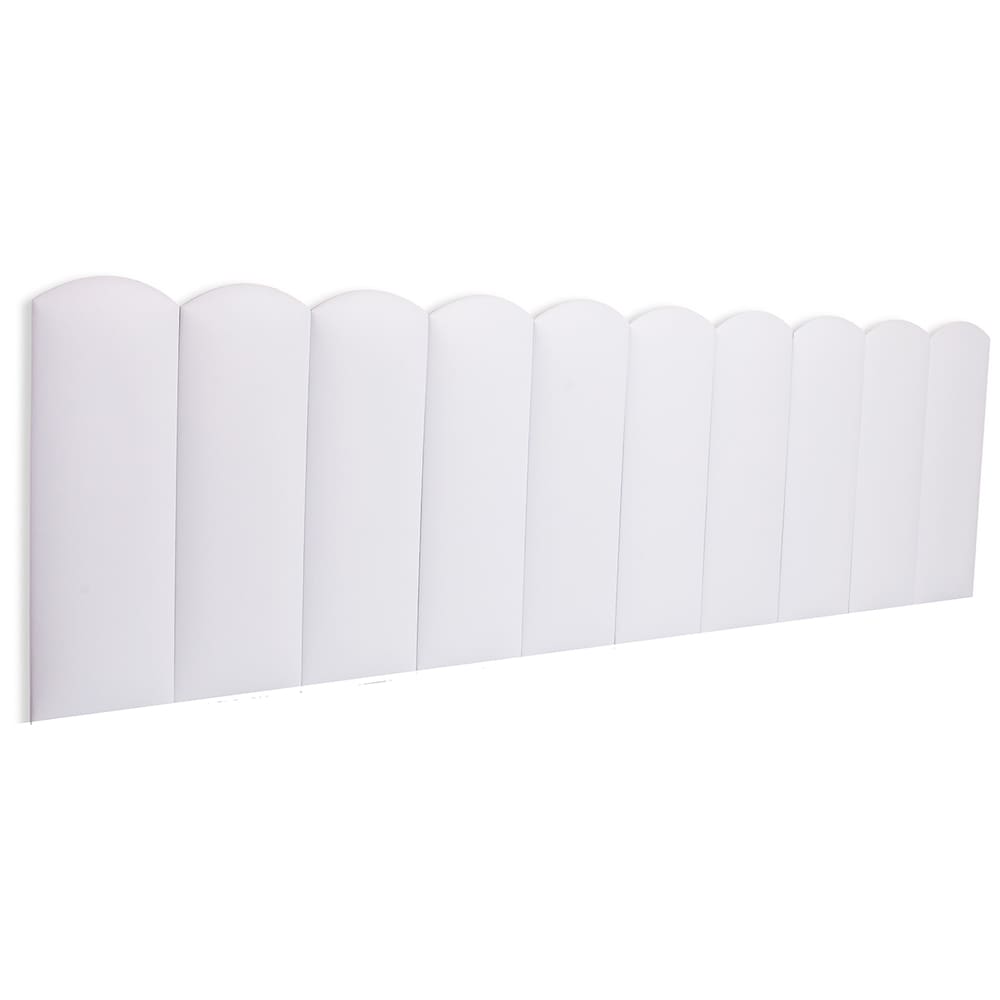 Cabeceira King Estofada Kit 10 Placas Nuvem - Courino Branco