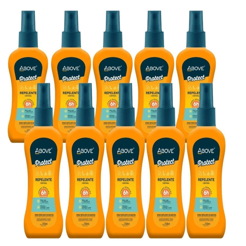 Kit 10 Repelente De Insetos Above 200Ml - Protect Spray