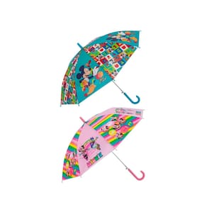 Kit 02 Guarda-Chuva Infantil Mickey Minnie Mouse 11108 11110