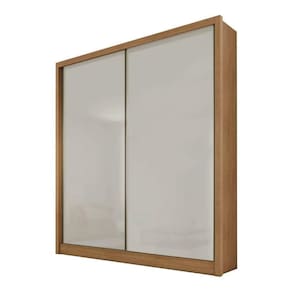 Guarda Roupa Solteiro 2 Portas 3 Gavetas Virtus 100% Mdf Cumaru - Fendi