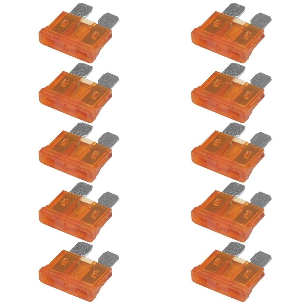 10 Fusíveis Lâmina 5A Universal Laranja AMS 16005