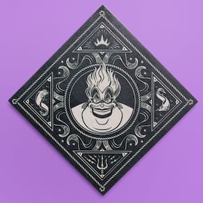 Kit com 4 Quadros Vilãs Estampadas da Disney