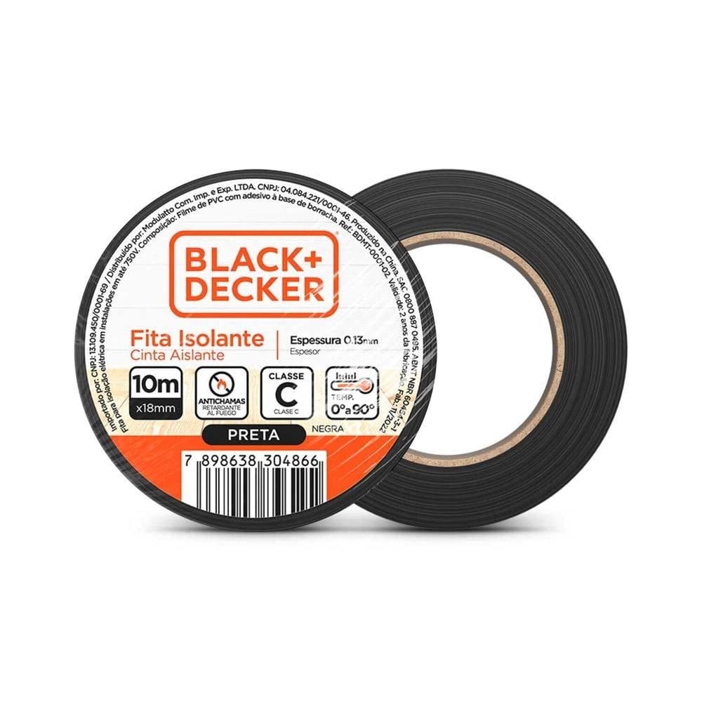 Fita Isolante 5M X 18Mm Preto Black+Decker Bdmt-0001-01