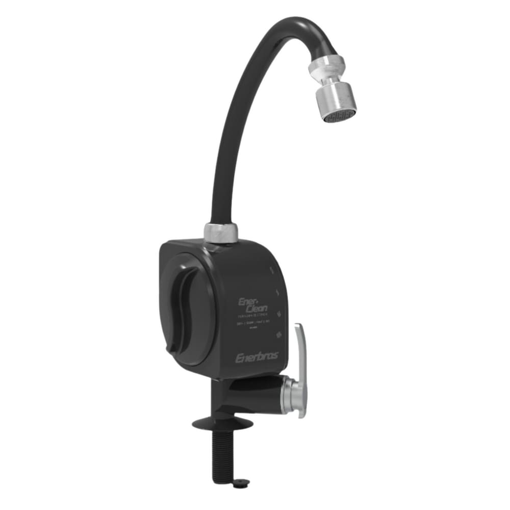 Torneira Eletrica 4800W 127V Bancada Preta C/ Cromado Enerbras Mesa