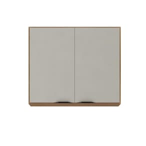 Armário de Cozinha Aéreo 02 Portas 80cm Firenze Amêndola Nude Prime TX Demóbile