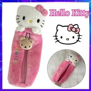 Estojo Escolar De Pelúcia Hello Kitty Sanrio Divertido Decorado | Menina | Papelaria Fofa Kawaii
