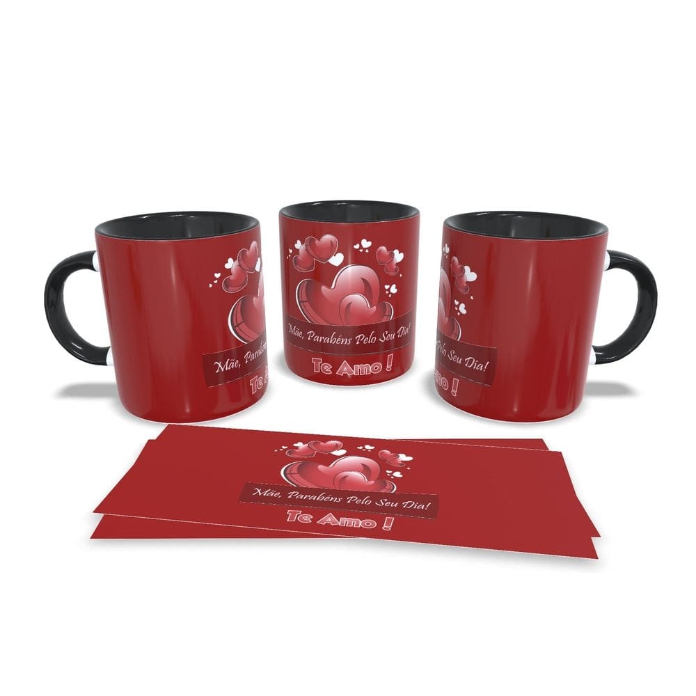 Canecas Preta Personalizadas Dia das Mães