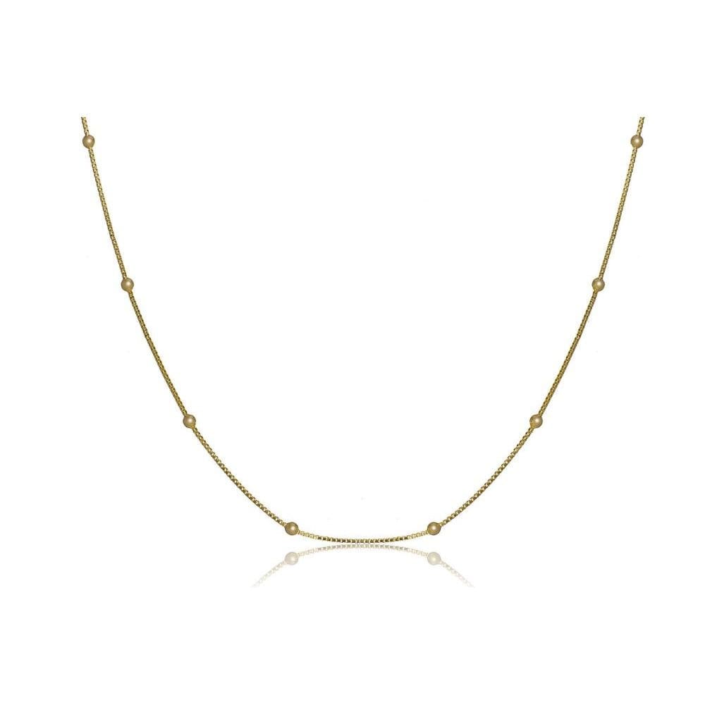 Choker Com Bolinhas Folheado Em Ouro 18k [F027]