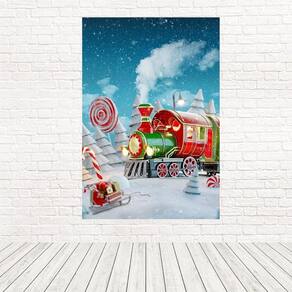 Painel Retangular 3D Sublimado Natal 1,5X2,2 Frt-5153