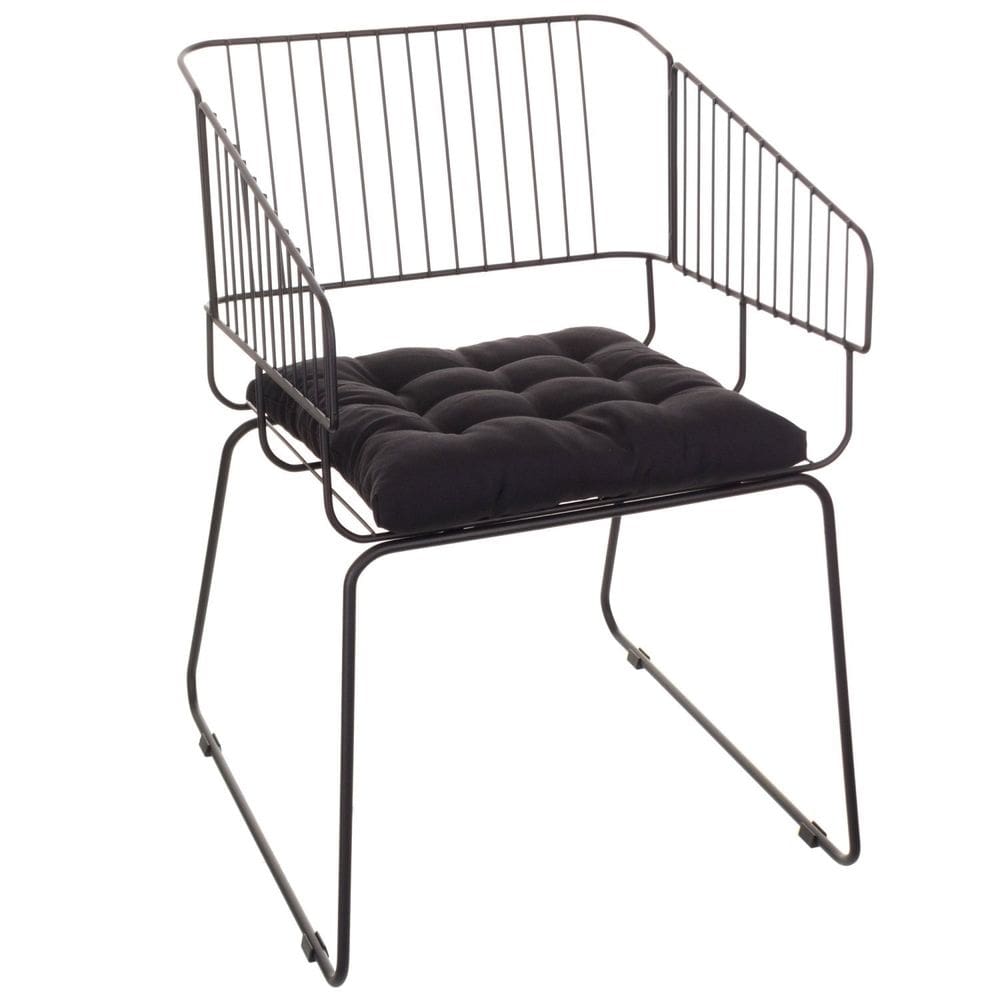 Cadeira para Sala de Estar Texas Aço Preto