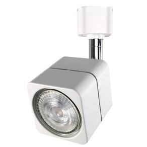 Spot Trilho Dicroica Gu10 Quadrado Haste Cromada- Branco