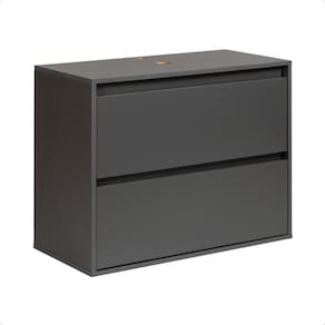 Gabinete para Banheiro 80cm Mdf Grafite Dubai - On Móveis