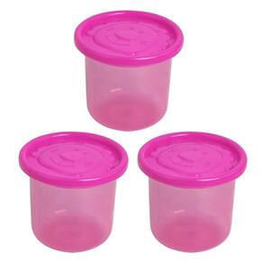 Conj. 3 Containers Pequeno Colors Linha Dindo - 200ml - Rosa