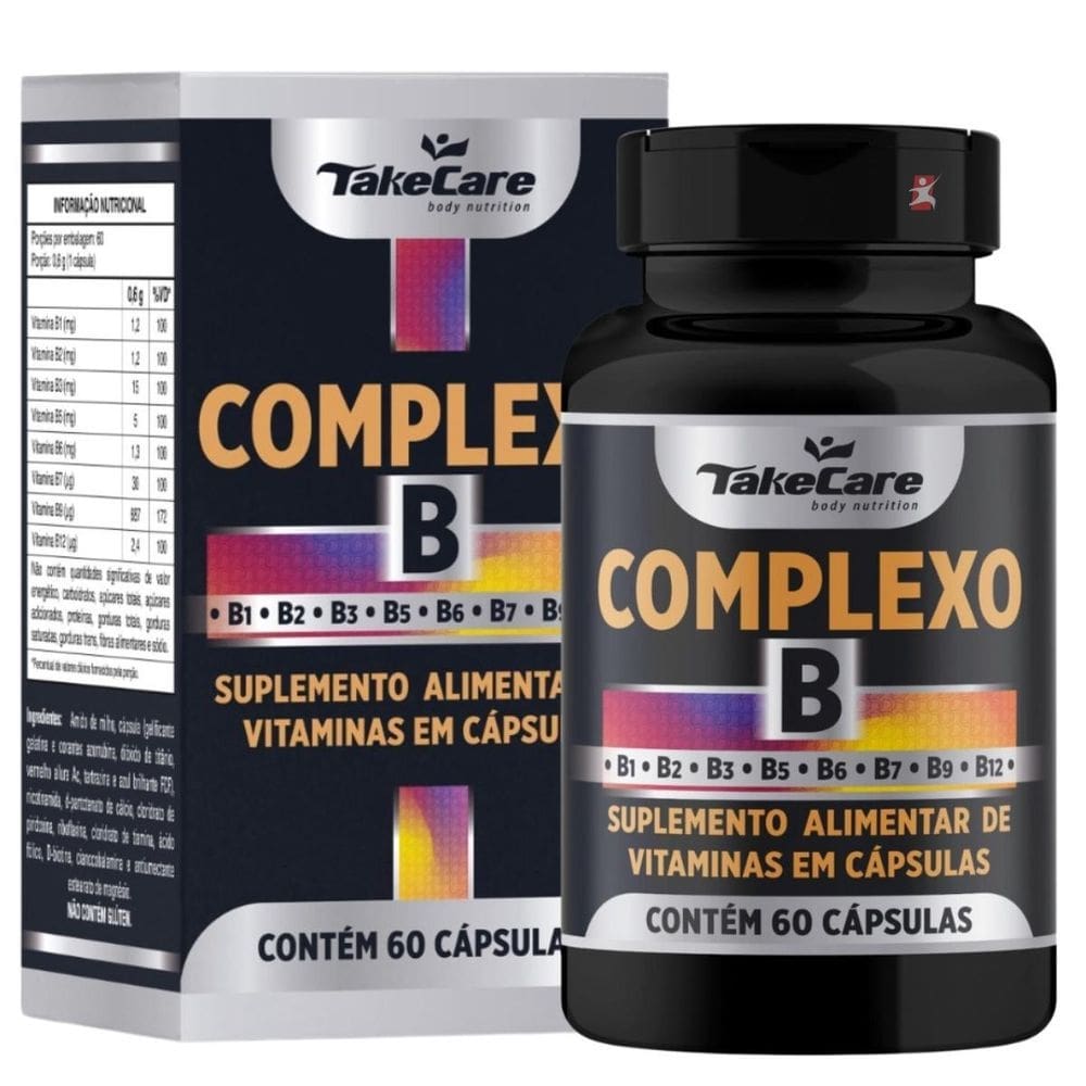 Complexo B 8 Vitaminas Apenas 1 Cápsula Ao Dia 60 Cápculas