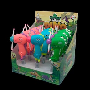 Dino Luz Ventilador: Gira e Ilumina c/ Balinhas - 12 Unidades