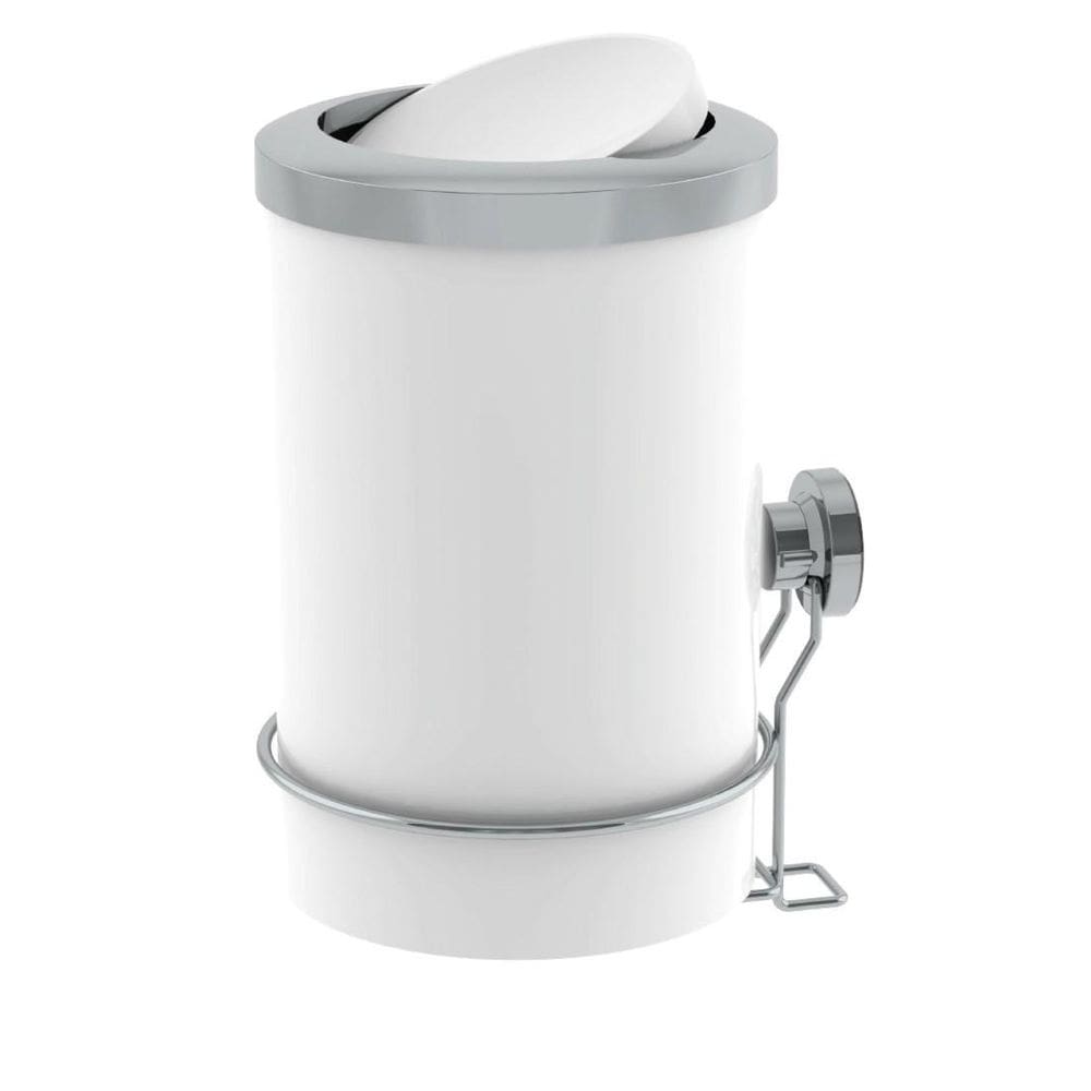 Lixeira Basculante Redonda Com Suporte De Ventosa 8 Litros