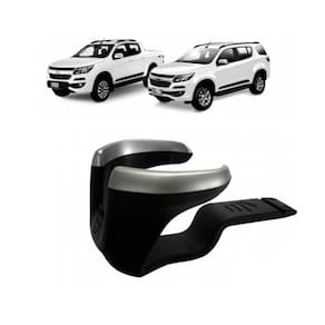 Porta copos s10 trailblazer 2017/2019 preto borda prata