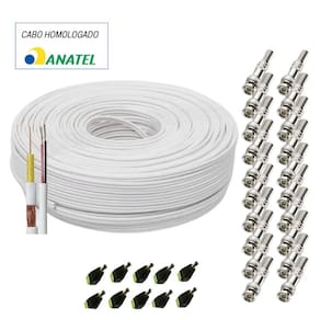 Kit instalação 10 câmeras segurança conectores e cabocftv