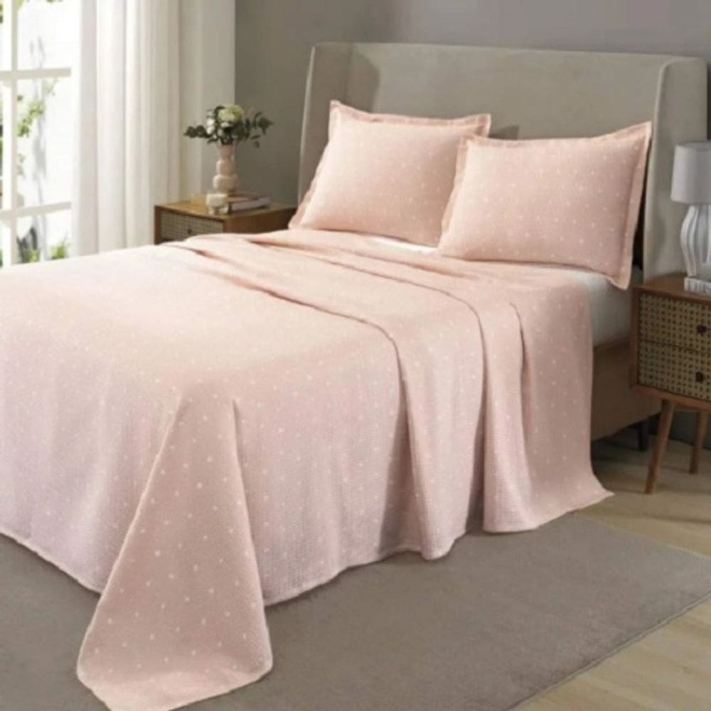 Kit Colcha Piquet Sofia