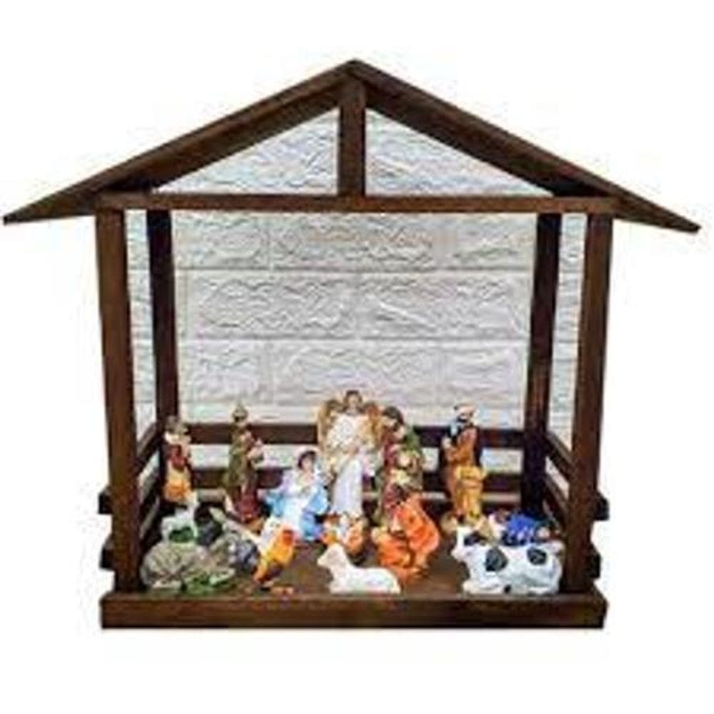 Presépio Colorido 12Cm Com Estábulo 28076