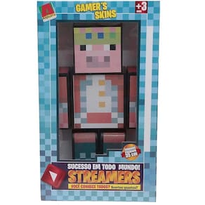 Boneco Streamers Techno Minecraft - ALGAZARRA