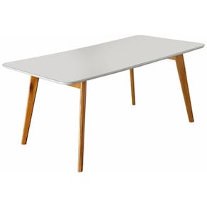 Mesa de Jantar com Vidro Madeira Maciça - Slim-1,20x0,90m - Móveis Mundial
