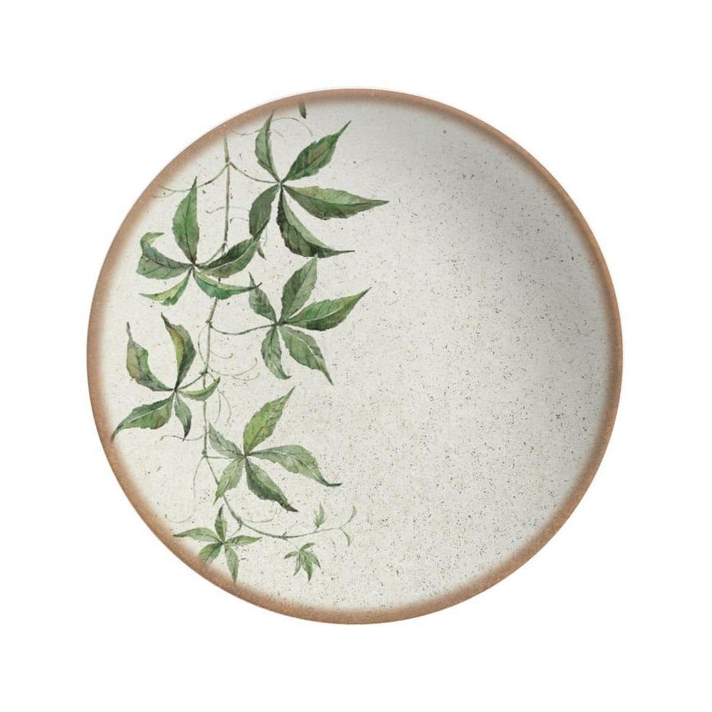 Conjunto Com 6 Pratos Fundo Coup Tropical Leaves 25Cm