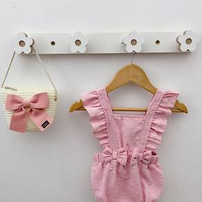 1 Cabideiro parede infantil pendurador roupas jardim Flor