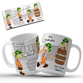 Caneca Personalizada Chaves na Vila Decoração em Cerâmica