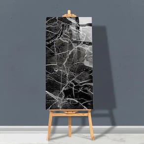 30 Placa Adesiva Parede Painel Vinílico Mármore Preto 30x60