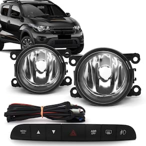 Kit farol de milha do fiat mobi 2022 e 2023 botão .