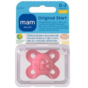 Chupeta Original START 0-2M Borracha Natural MAM Rosa
