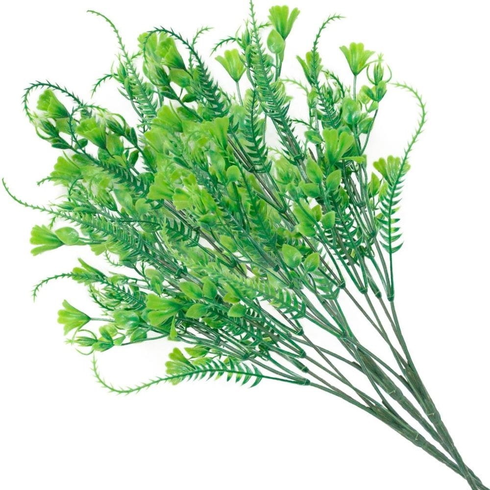 20 Ramos Decoração Arranjo Planta Artificial 5 Galhos Cada 39cm