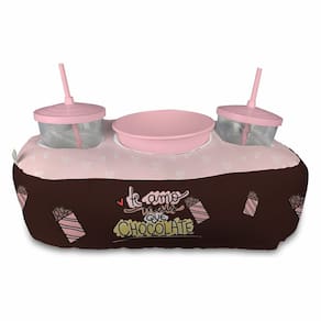 Almofada Kit Cinema Pipoca 2 copos canudo e balde Namorados Te Amo Mais Que Chocolate
