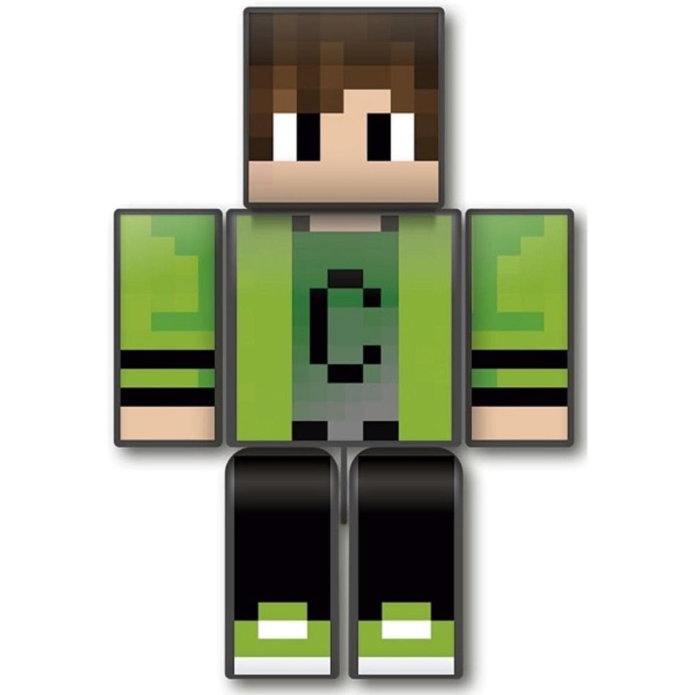 Boneco Cadres 35CM Minecraft Turma do Problems Articulado