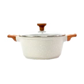 Caçarola Antiaderente Cerâmico Temperatti Bianco AM TV 24cm